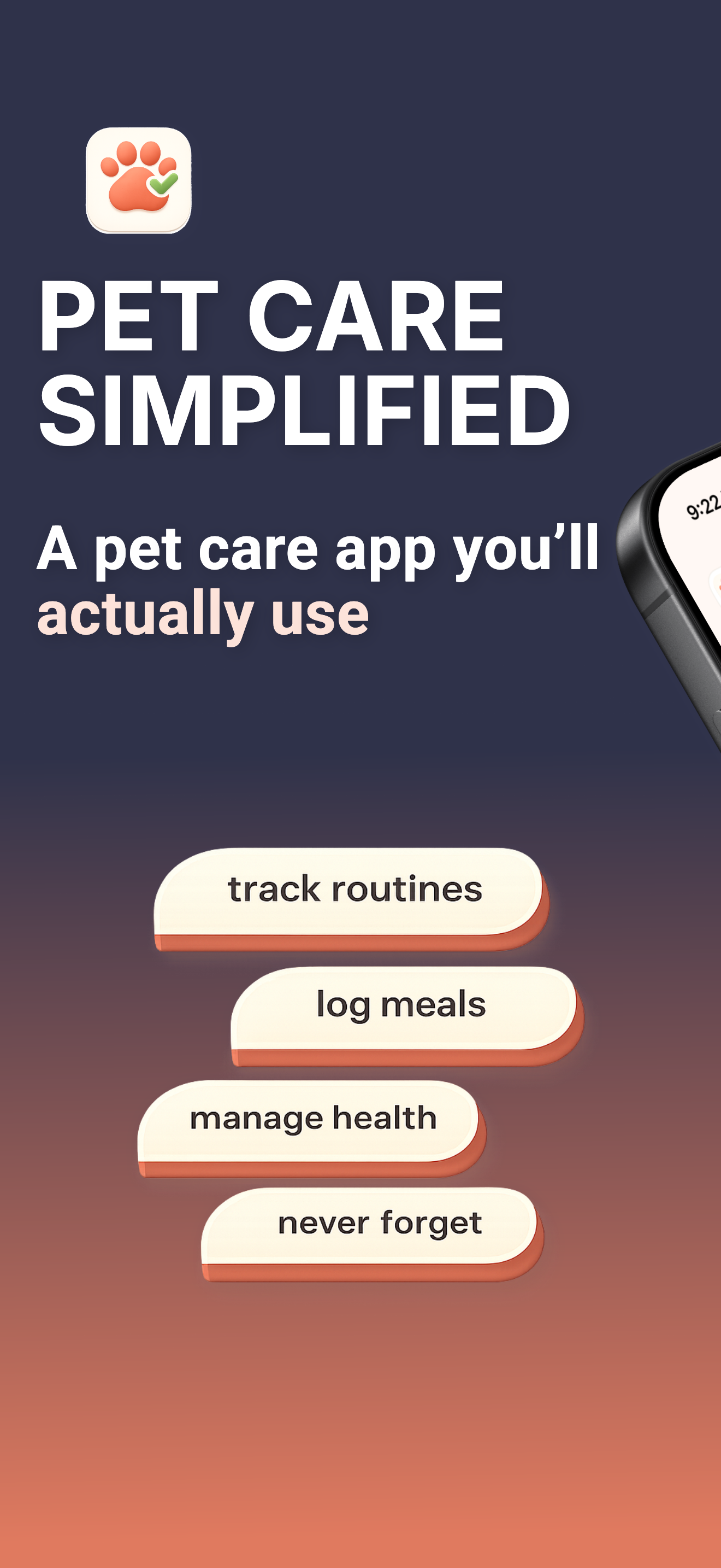 PawPlan marketing screenshot introducing the app.